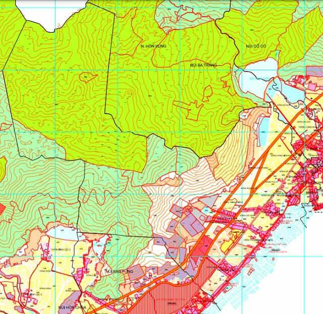 Bản đồ quy hoạch giao thông huyện Vạn Ninh