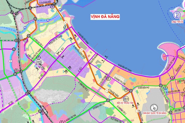 Bản đồ quy hoạch giao thông quận Liên Chiểu