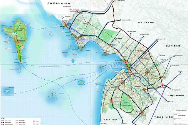 Bản đồ quy hoạch giao thông tỉnh Kiên Giang