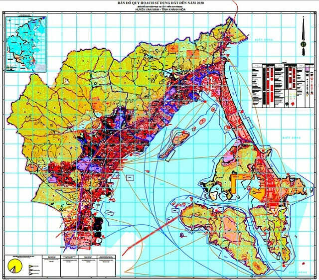 Bản đồ quy hoạch sử dụng đất tại huyện Vạn Ninh