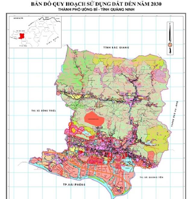 Bản đồ quy hoạch thành phố Uông Bí