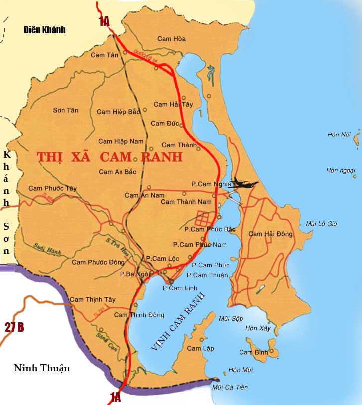 Vị trí địa lý của thành phố Cam Ranh rất thuận lợi khi giáp với nhiều khu vực trọng điểm lân cận
