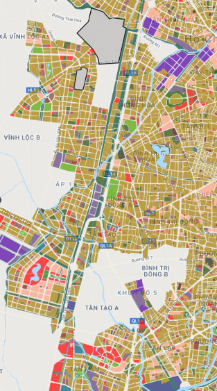 Bản đồ quy hoạch giao thông quận Bình Tân