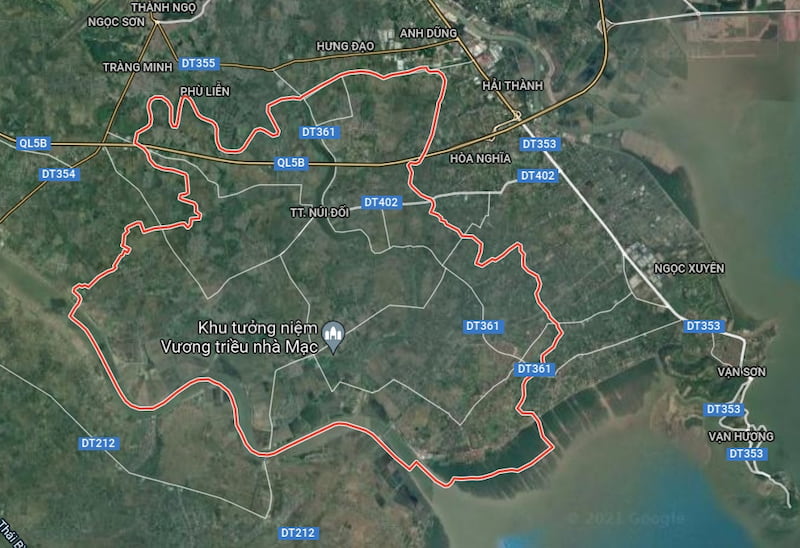 Phạm vi bản đồ quy hoạch huyện Kiến Thụy
