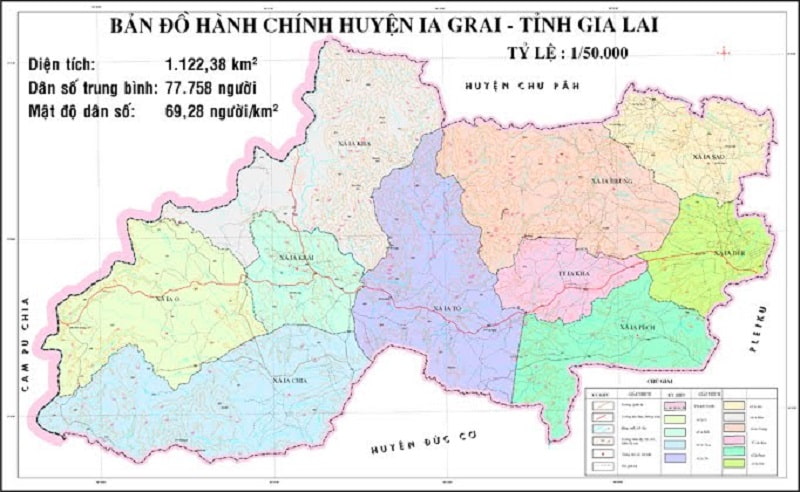 Bản đồ huyện Ia Grai