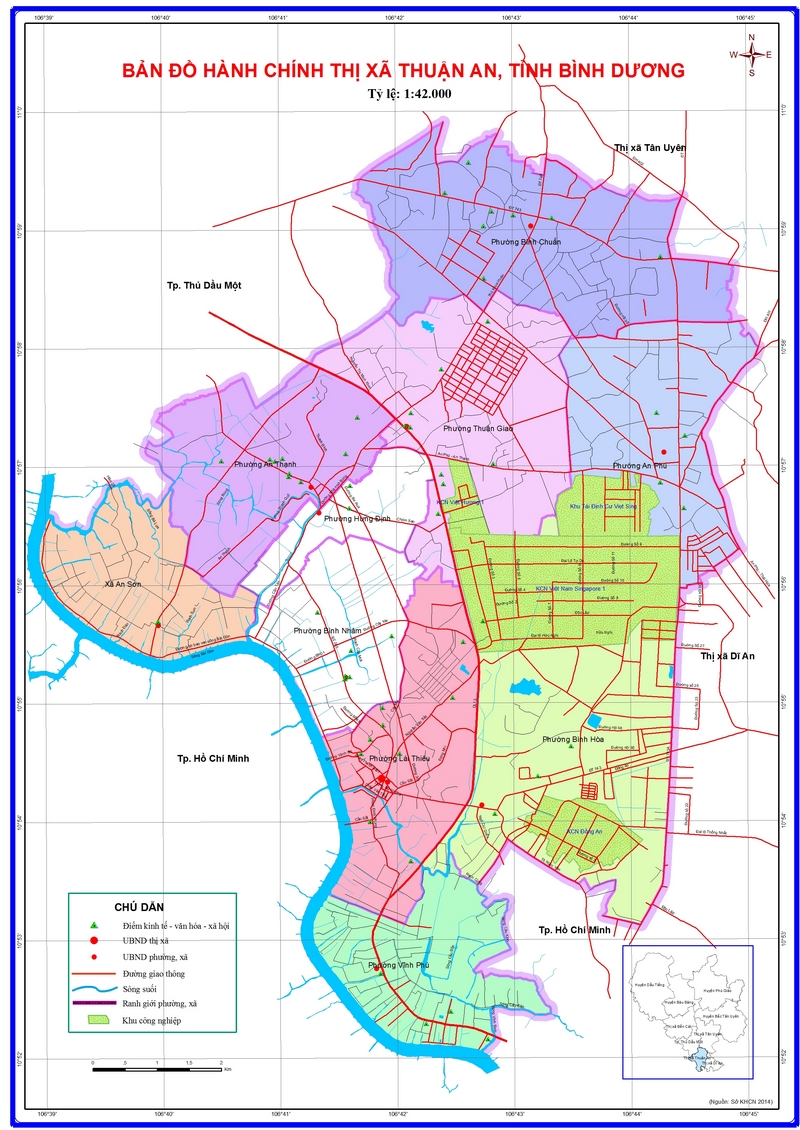 Bản đồ chi tiết Thành phố Thuận An