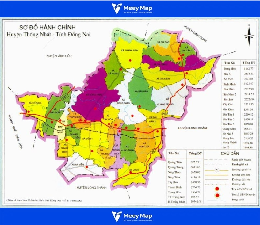 Bản đồ quy hoạch Tỉnh Đồng Nai| Quy hoạch Sử dụng Đất 16 Bản đồn huyện Thống Nhất, Đồng Nai