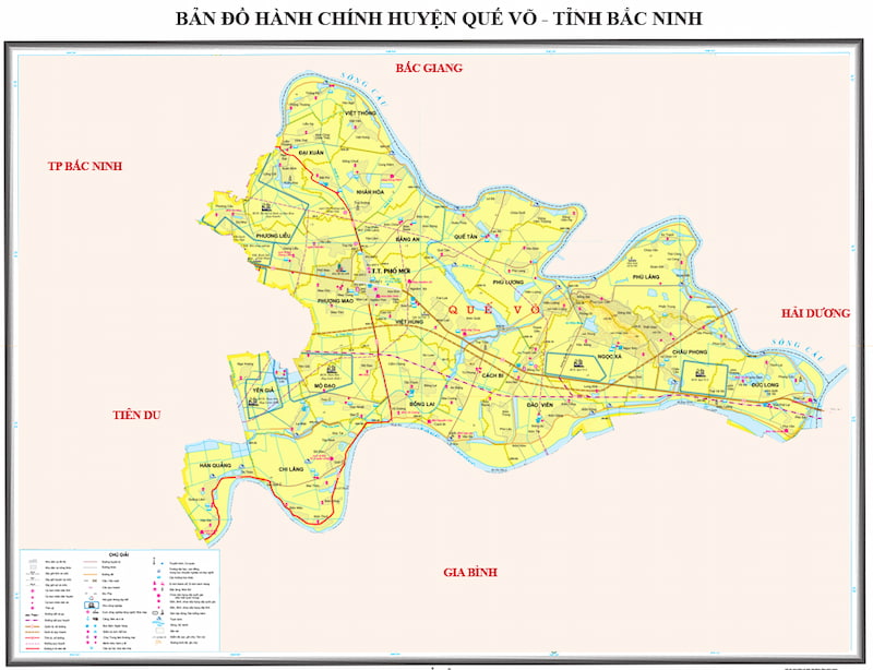 Bản đồ huyện Quế Võ