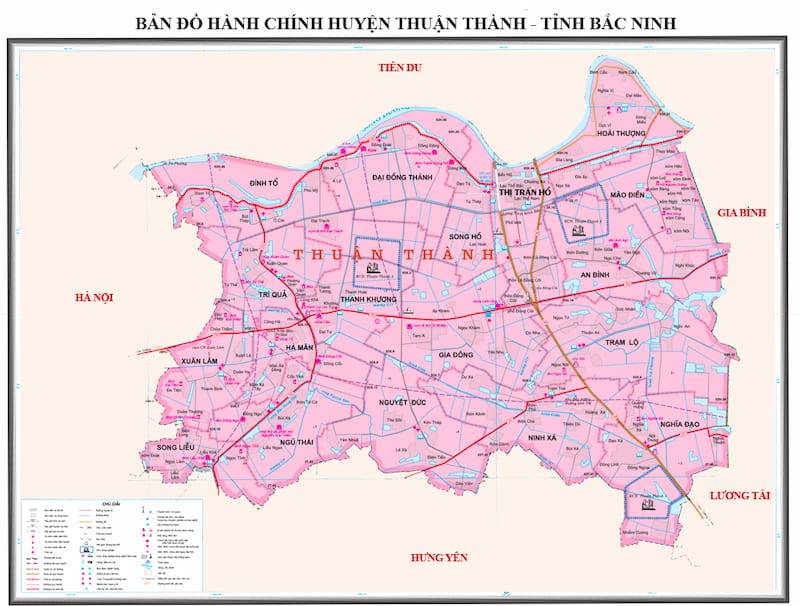 Bản đồ huyện Thuận Thành