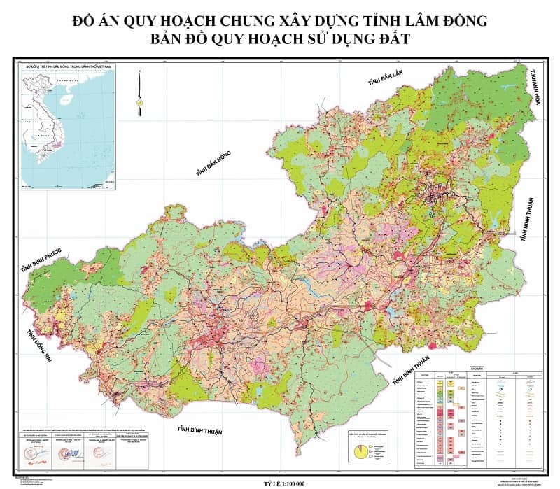 Bản đồ Lâm Đồng về quy hoạch phát triển kinh tế