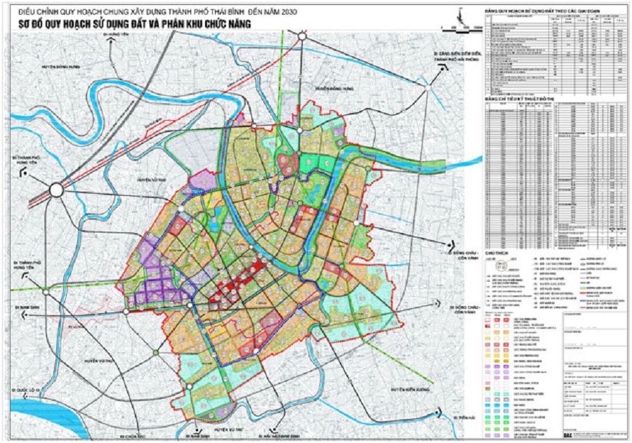 Bản đồ quy hoạch thành phố Thái Bình