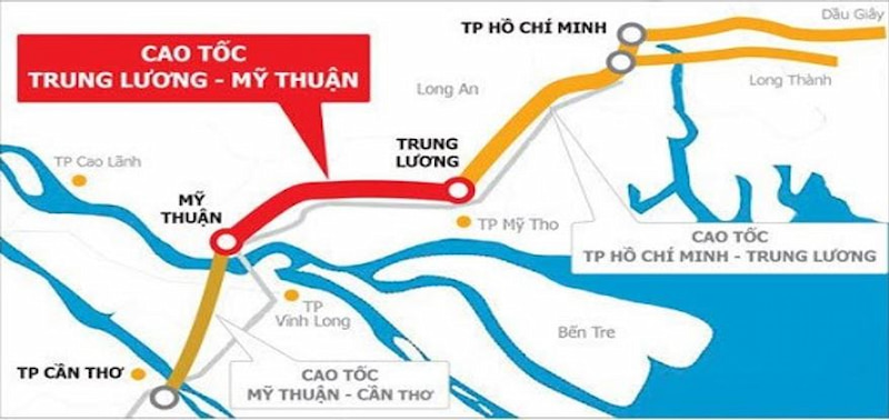 Đường Cao tốc Trung Lương- Mỹ Thuận đi qua những tỉnh thành nào?