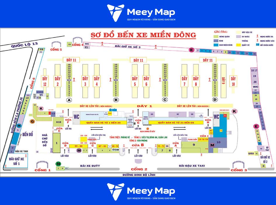 Bến Xe Miền Đông| Bản đồ Bến Xe Miền Đông mới nhất 7 Bản đồ Bến Xe Miền Đông