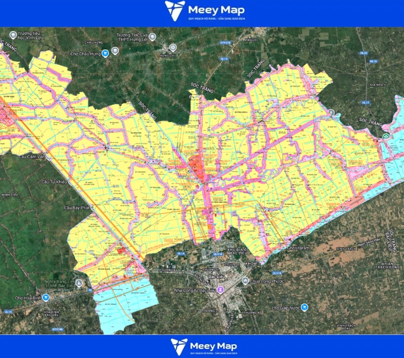 Bản đồ quy hoạch Bạc Liêu|Quy hoạch Sử dụng Đất mới nhất 33 Bản đồ Quy hoạch Huyện Vĩnh Lợi, tỉnh Bạc Liêu