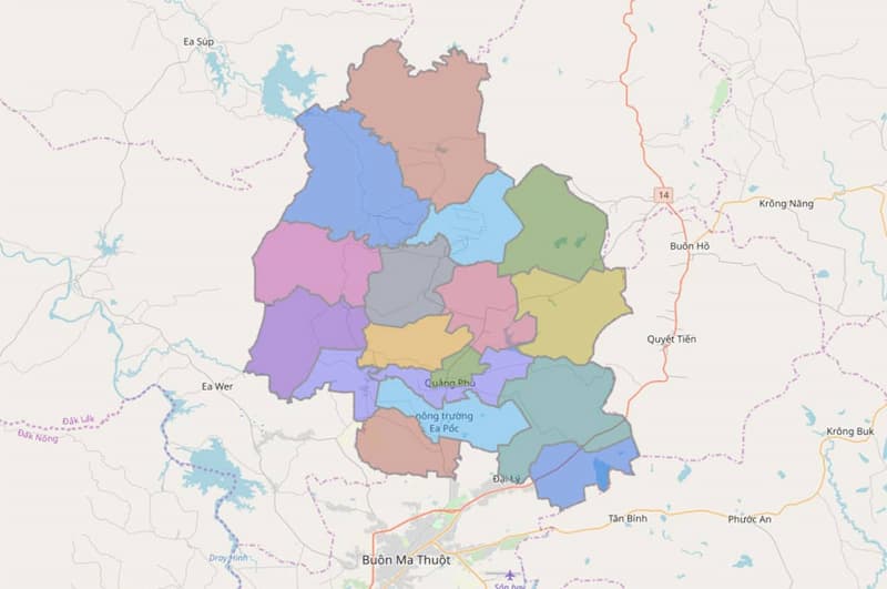 Bản đồ huyện Cư M'gar