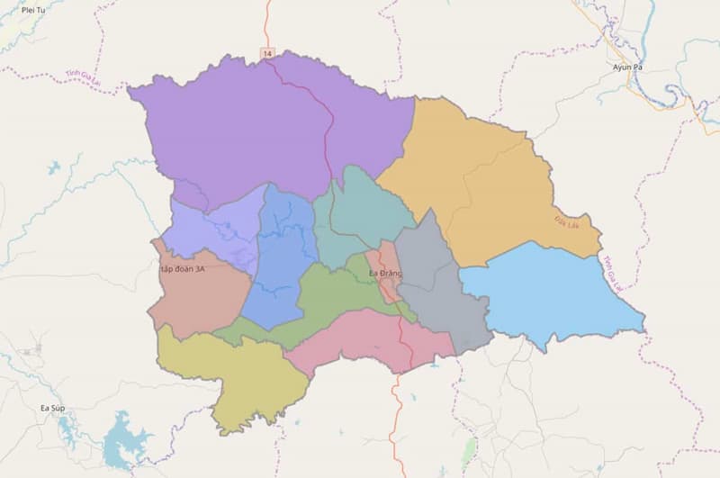 Bản đồ huyện H'leo
