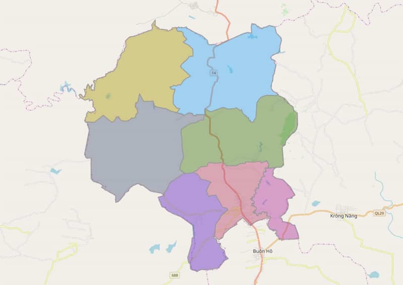 Bản đồ huyện Krông Búk