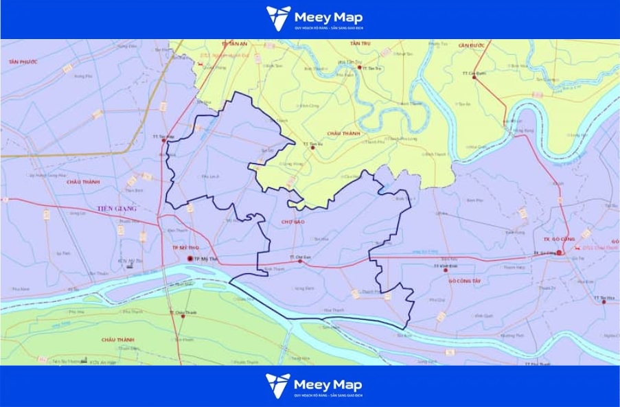 Bản đồ Quy hoạch Tỉnh Tiền Giang| Kế hoạch sử dụng đất 11 Bản đồ huyện Chợ Gạo, Tiền Giang