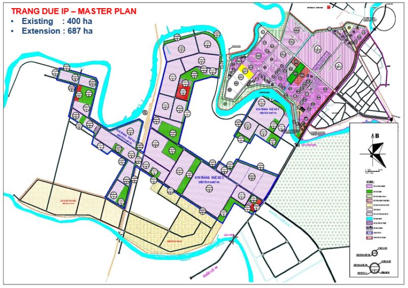 Bản đồ khu công nghiệp Tràng Duệ