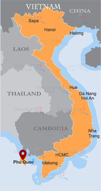 Phú Quốc trên bản đồ Việt Nam