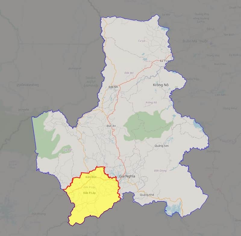 Bản đồ huyện Đắk R’Lấp