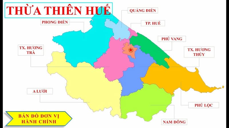 Vị trí hành chính Thừa Thiên Huế