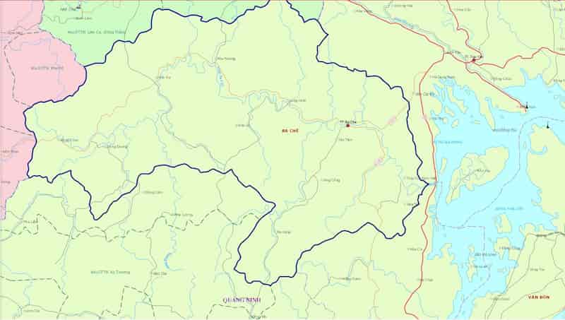 Bản đồ huyện Ba Chẽ