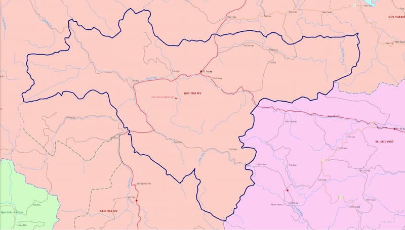 Bản đồ huyện Bắc Trà My