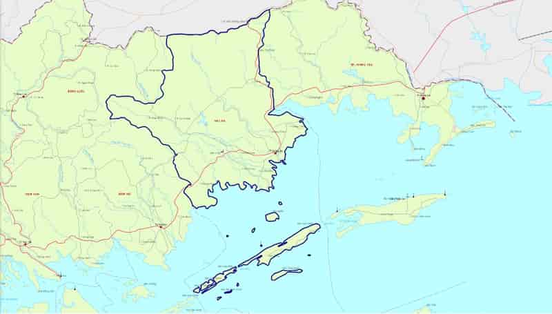 Bản đồ huyện Hải Hà