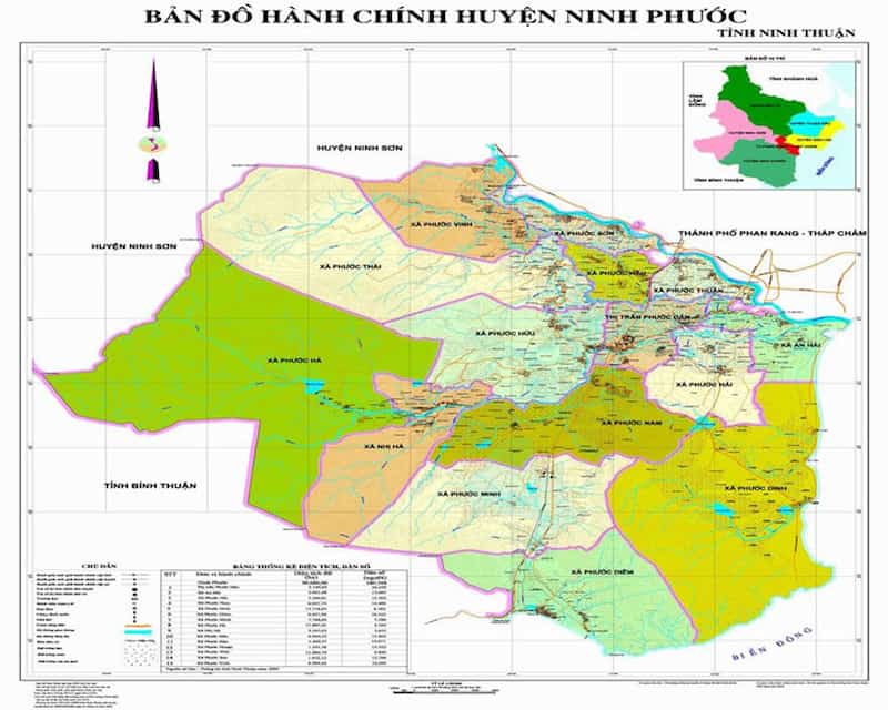 Bản đồ huyện Ninh Phước