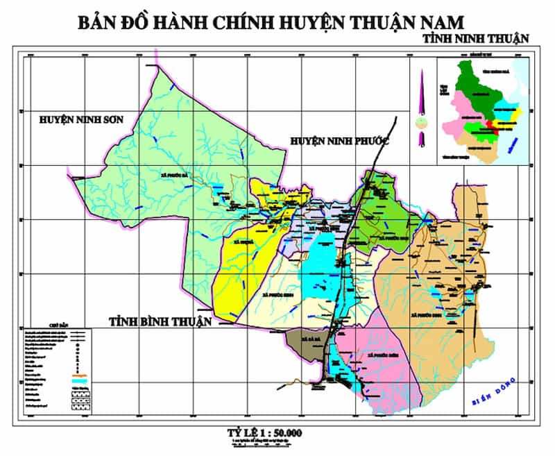 Bản đồ huyện Thuận Nam