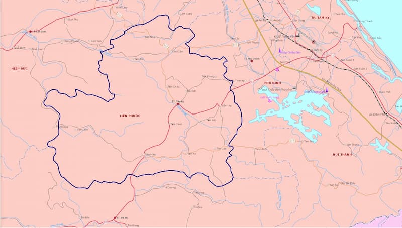 Bản đồ huyện Tiên Phước