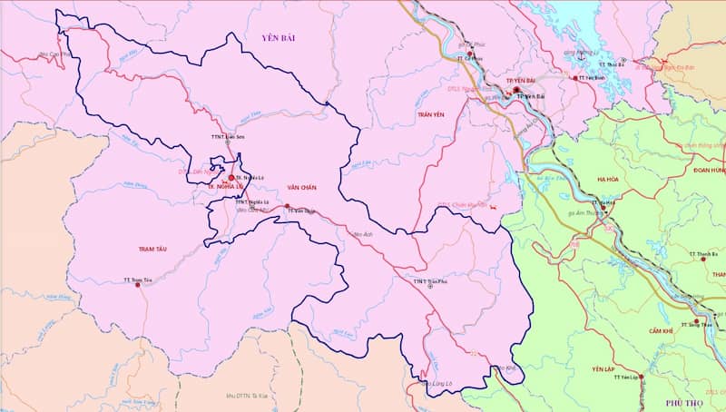  Bản đồ huyện Văn Chấn   