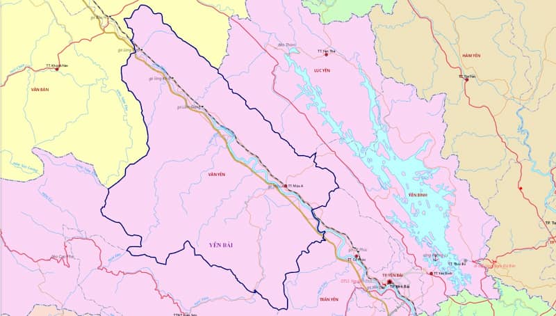 Bản đồ huyện Văn Yên