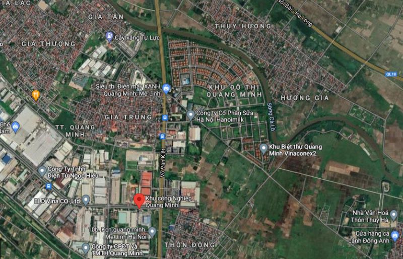 Bản đồ khu công nghiệp Quang Minh