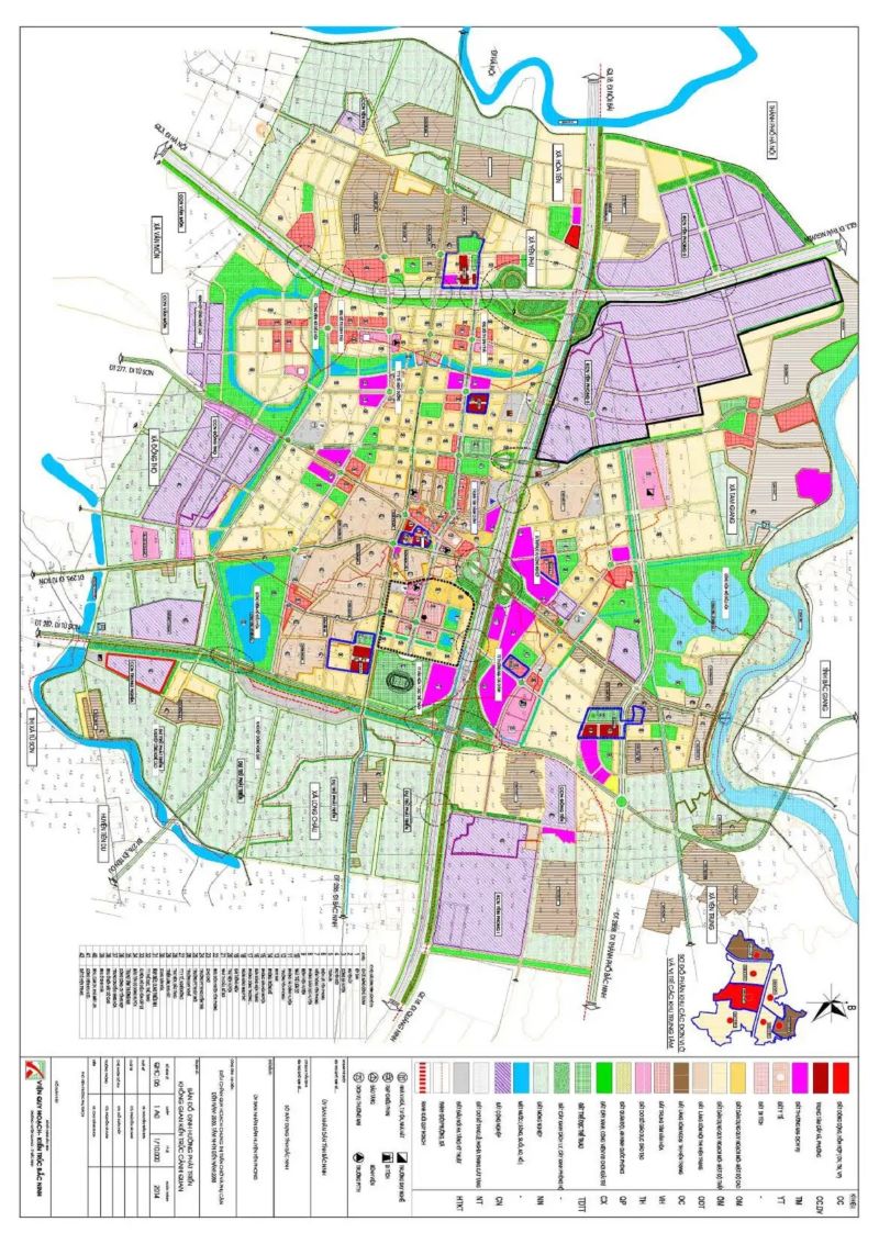 Bản đồ quy hoạch của khu công nghiệp Yên Phong 