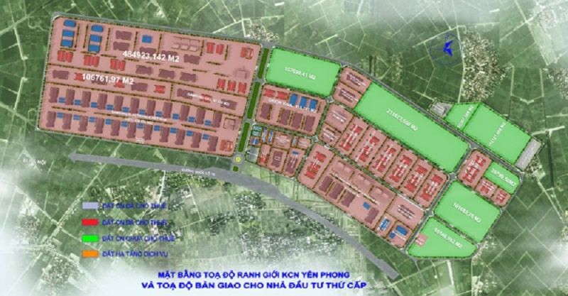 Bản đồ quy hoạch dự án KCN Yên Phong