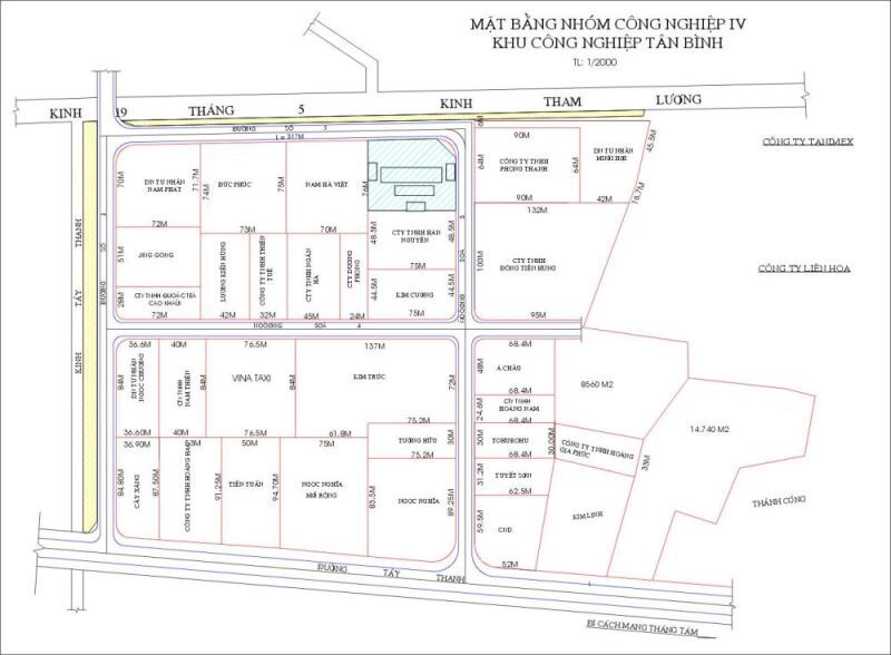 Bản đồ quy hoạch dự án khu công nghiệp Tân Bình