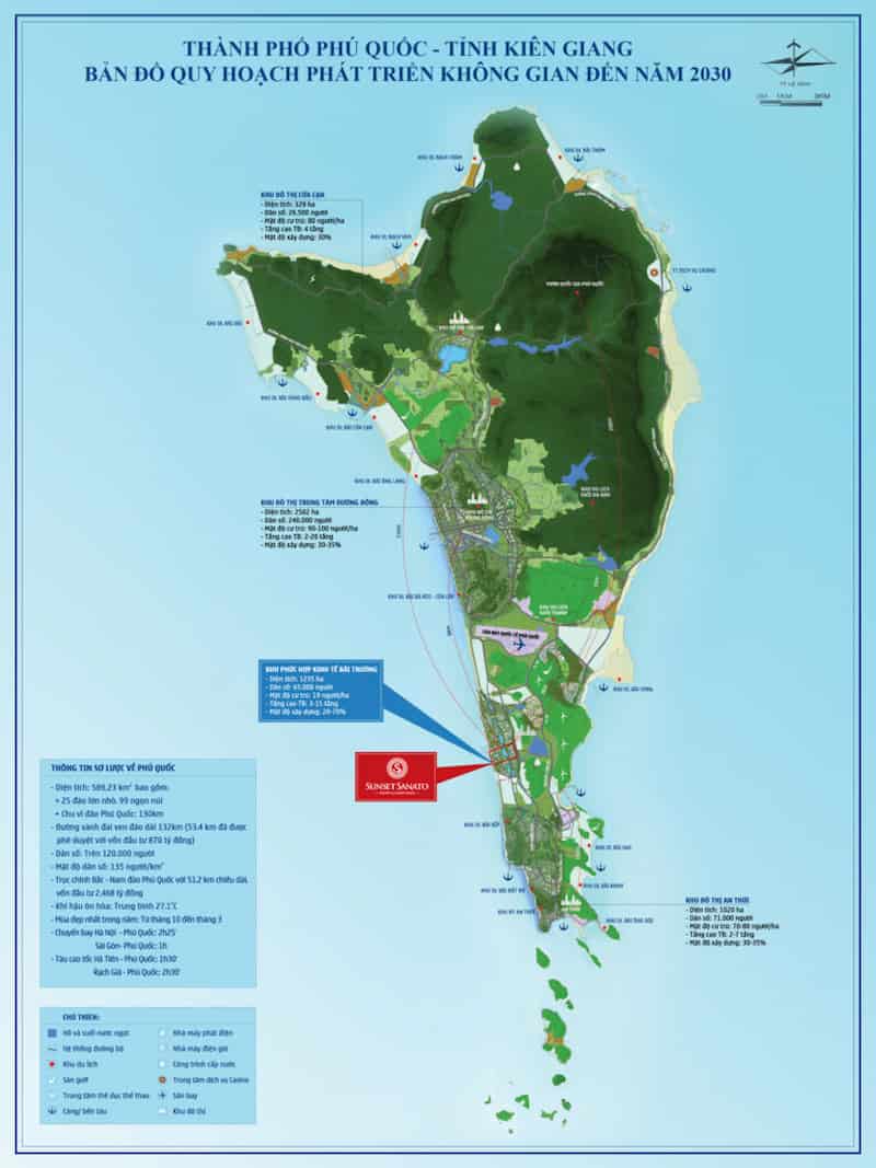 Bản đồ quy hoạch mới nhất của Phú Quốc