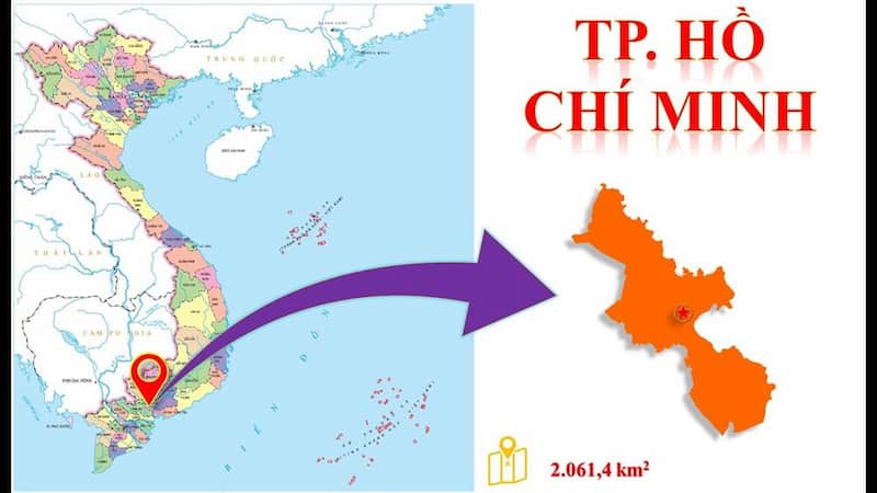 Vị trí địa lý thành phố Hồ Chí Minh
