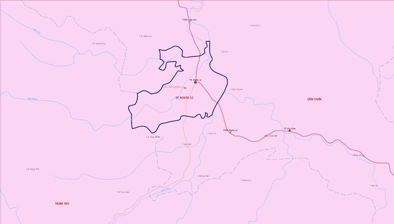 Bản đồ huyện Nghĩa Lộ