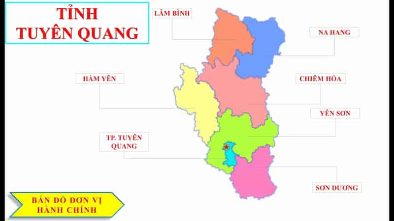 Vị trí hành chính Tuyên Quang