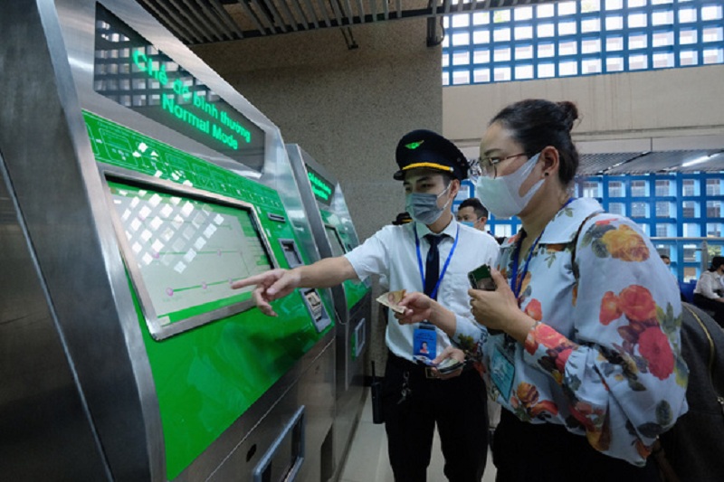 Máy bán vé ga tàu Cát Linh Hà Đông tự động