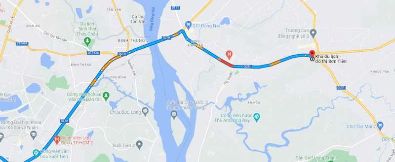 Đường đi công viên nước Sơn Tiên Đồng Nai có dễ không?