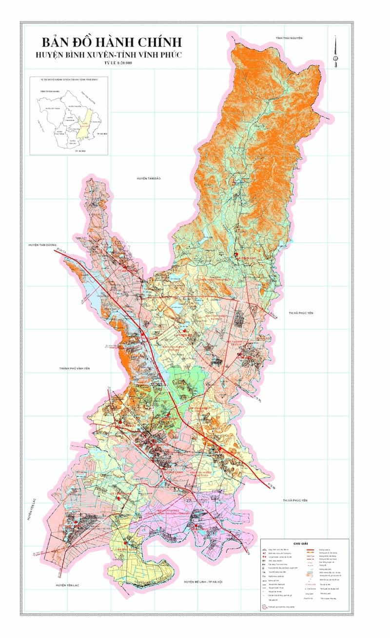 Bản đồ huyện Bình Xuyên