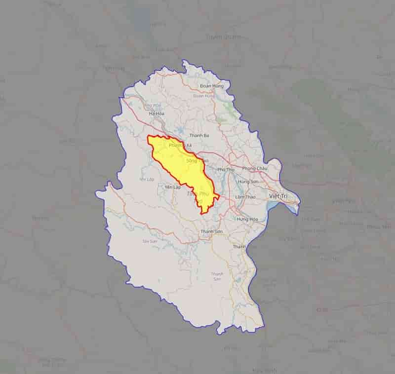 Bản đồ huyện Cẩm Khê