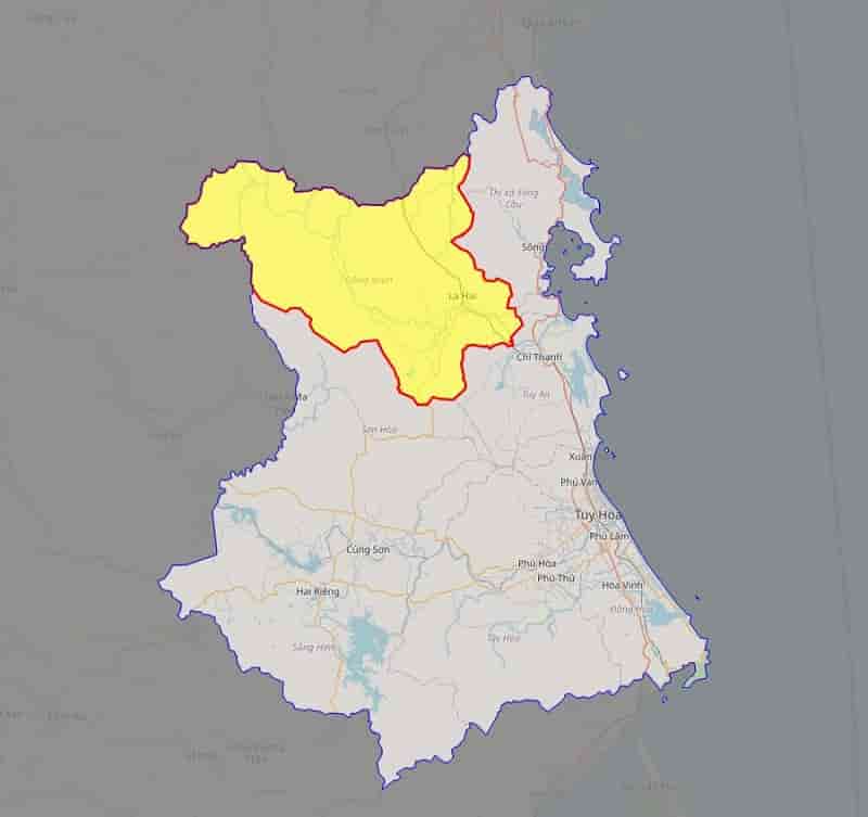 Bản đồ huyện Đồng Xuân