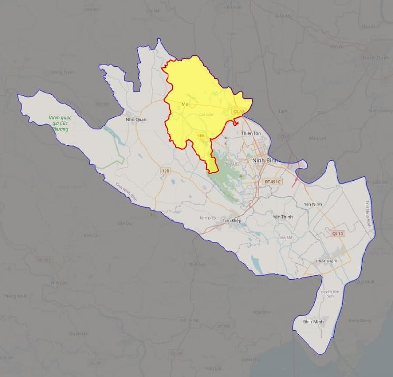 Bản đồ huyện Gia Viễn