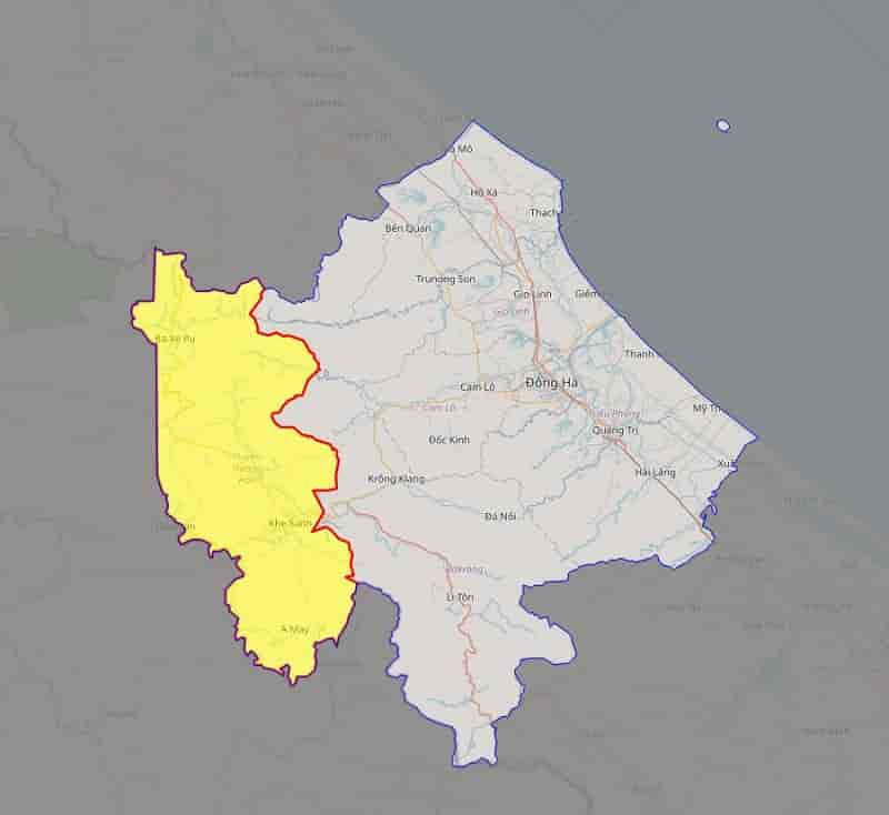 Bản đồ Huyện Hướng Hóa