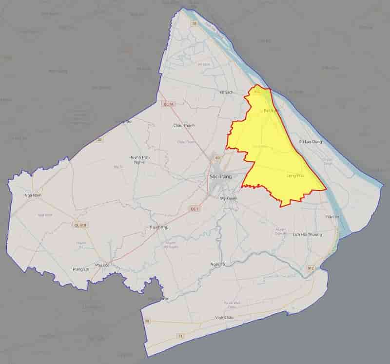 Bản đồ huyện Long Phú